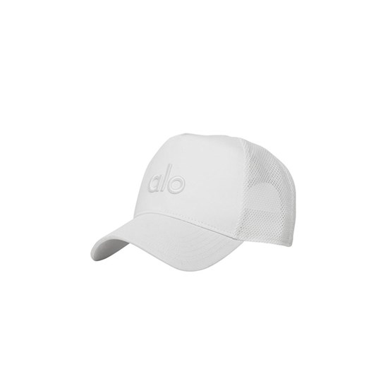 Sombreros Alo Yoga District Trucker Hombre Blancos | QXWK59172