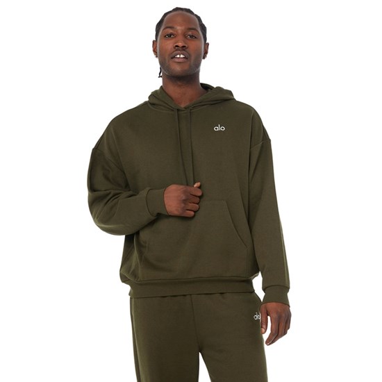 Sudadera Con Capucha Alo Yoga Accolade Hombre Verdes | YRUL38570