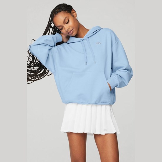 Sudadera Con Capucha Alo Yoga Accolade Mujer Azules | EHWO64031