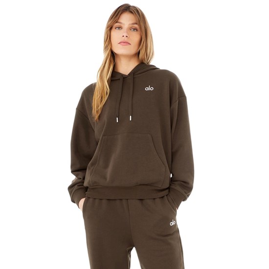 Sudadera Con Capucha Alo Yoga Accolade Mujer Marrom | JLYN05831