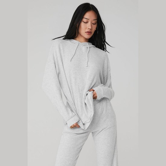 Sudadera Con Capucha Alo Yoga Alolux Cozy Mujer Grises | IKSP32075