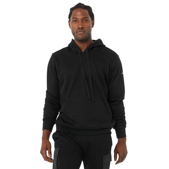 Sudadera Con Capucha Alo Yoga Caliber Hombre Negros | NQDS70261