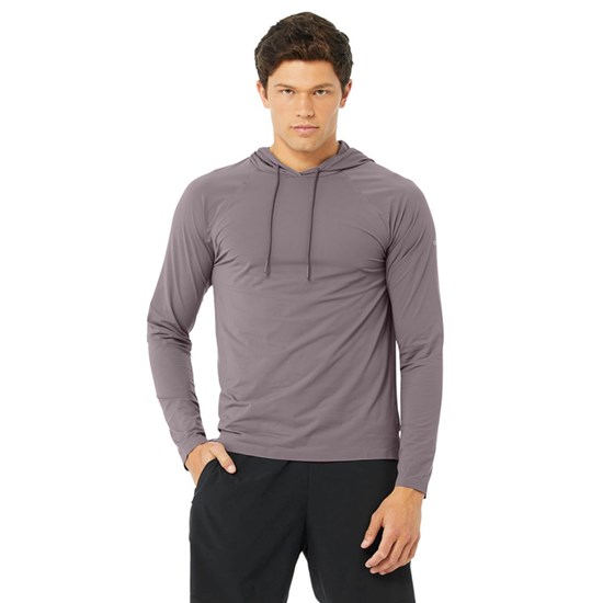 Sudadera Con Capucha Alo Yoga Idol Encapuchado Runner Hombre Morados | DNFP83724