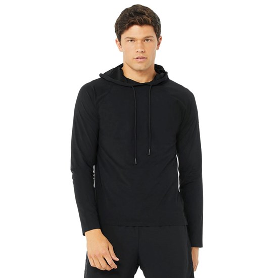 Sudadera Con Capucha Alo Yoga Idol Encapuchado Runner Hombre Negros | XISN94831