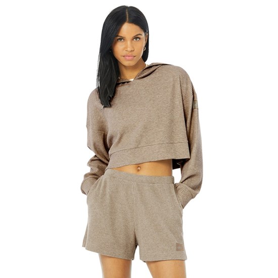 Sudadera Con Capucha Alo Yoga Muse Mujer Beige | HCZG35782