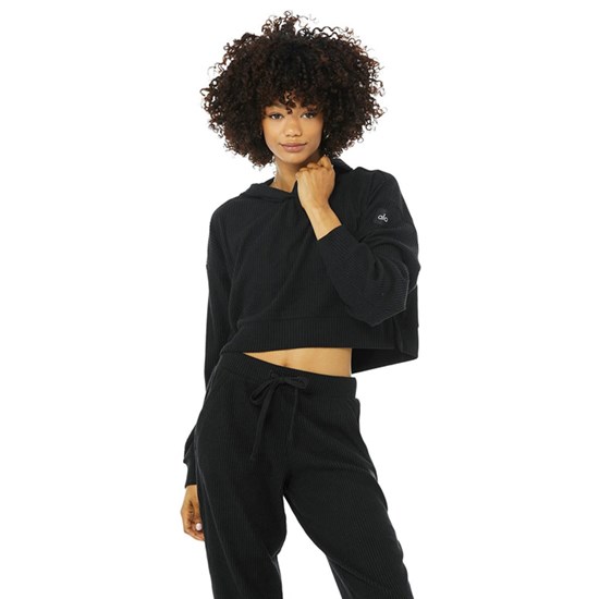 Sudadera Con Capucha Alo Yoga Muse Mujer Negros | KGSA03475