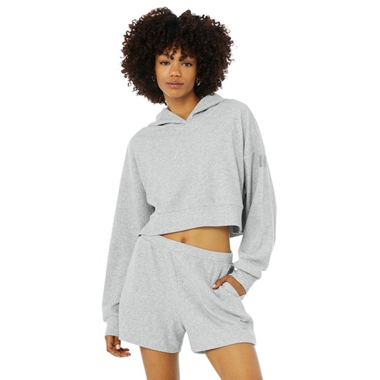 Sudadera Con Capucha Alo Yoga Muse Mujer Grises | MQDP95672