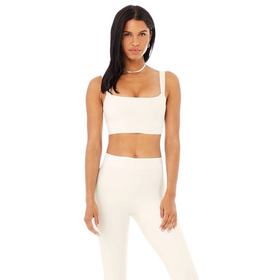 Sujetadores Deportivos Alo Yoga Airlift Corset Mujer Blancos | MXEY87120