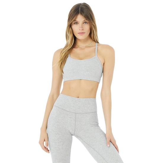 Sujetadores Deportivos Alo Yoga Alosoft Gratitude Mujer Grises | SJHG80651