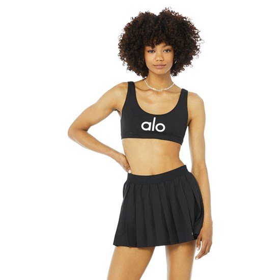 Sujetadores Deportivos Alo Yoga Ambient Logo Mujer Negros | FVYB35410