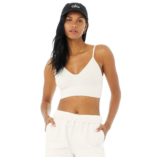 Sujetadores Deportivos Alo Yoga Delight Bralette Mujer Blancos | GBRD50618