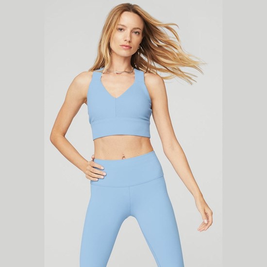 Sujetadores Deportivos Alo Yoga Emulate Mujer Azules | GQJB40387