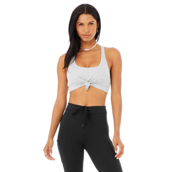 Sujetadores Deportivos Alo Yoga Knot Mujer Grises | CTMK84025