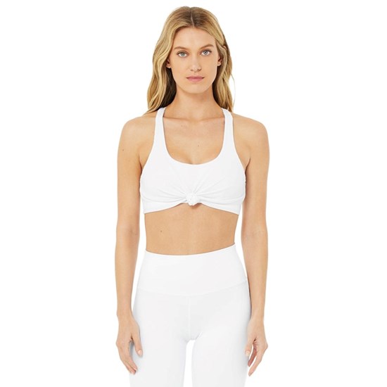 Sujetadores Deportivos Alo Yoga Knot Mujer Blancos | HROP54637