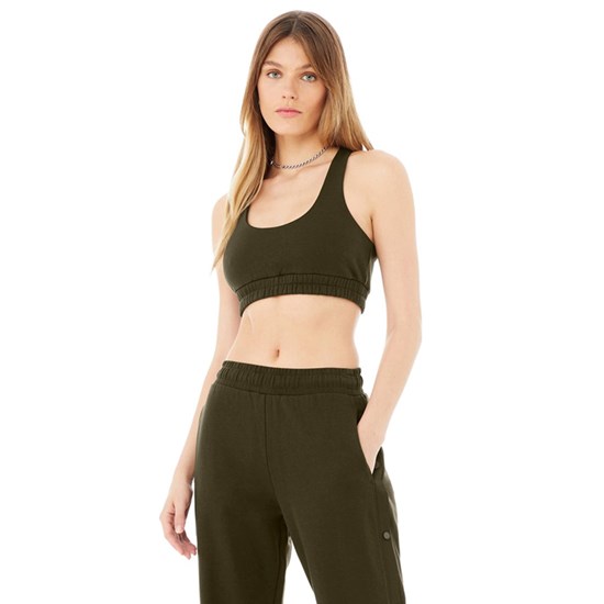 Sujetadores Deportivos Alo Yoga Scoop Neck Sweatshirt Mujer Verdes | ATYN65029