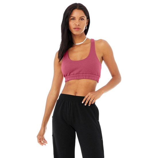 Sujetadores Deportivos Alo Yoga Scoop Neck Sweatshirt Mujer Rosas | KVUM03597