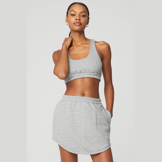 Sujetadores Deportivos Alo Yoga Scoop Neck Sweatshirt Mujer Grises | WSDV49716