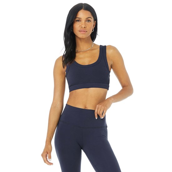 Sujetadores Deportivos Alo Yoga Wellness Mujer Azules | RJQE32706