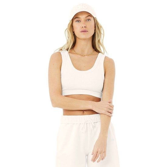 Sujetadores Deportivos Alo Yoga Wellness Mujer Blancos | SOJB48306