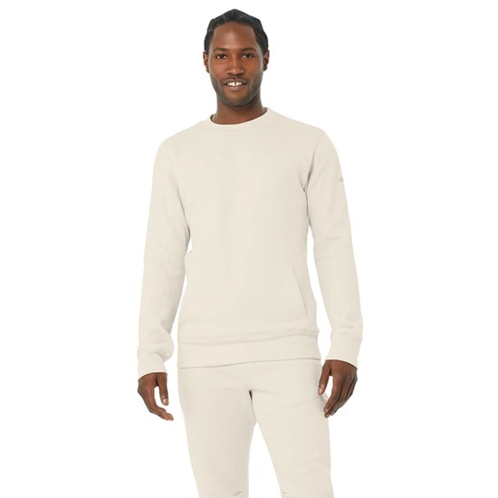 Sweatshirt Alo Yoga Base Long Sleeve Hombre Beige | DHPV03259
