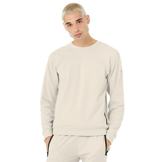 Sweatshirt Alo Yoga Impel Long Sleeve Hombre Beige | POZF03875