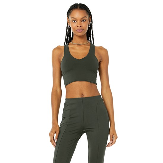 Tank Top Alo Yoga Airbrush Real Mujer Verdes | TSYR12307