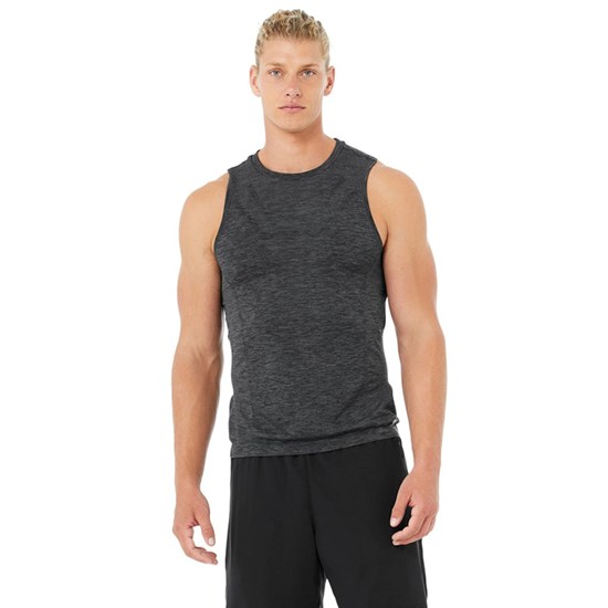 Tank Top Alo Yoga Amplify Seamless Muscle Hombre Negros | CUAP06412