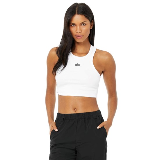 Tank Top Alo Yoga Aspire Mujer Blancos | KSLZ52706