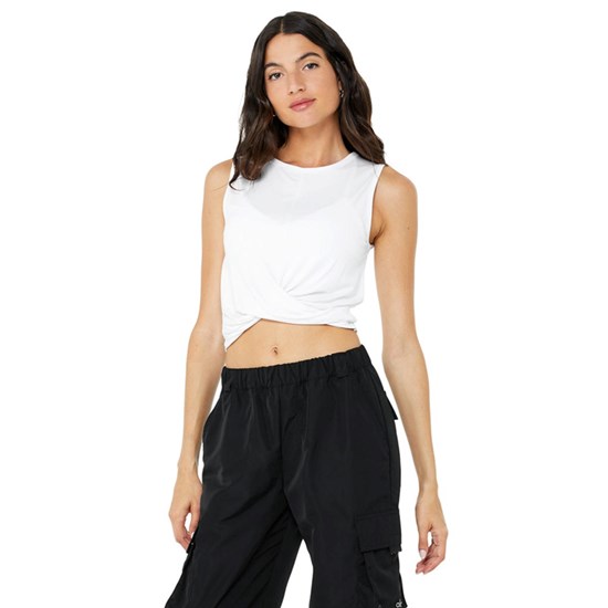 Tank Top Alo Yoga Cover Mujer Blancos | AXQI92084
