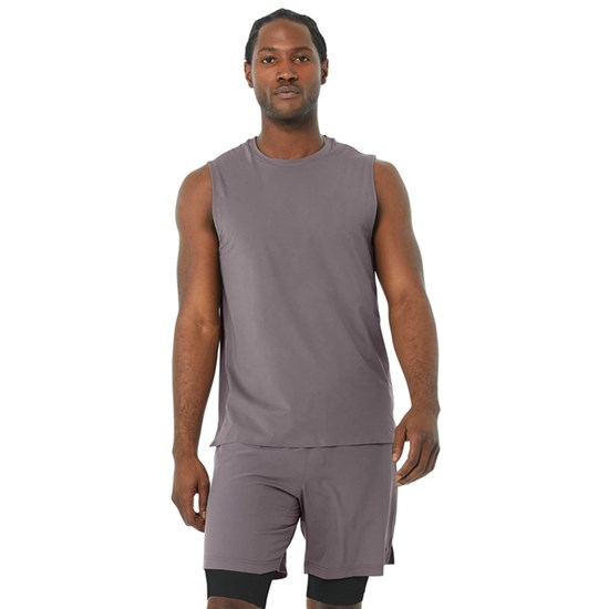 Tank Top Alo Yoga Idol Performance Hombre Morados | MRQF35068