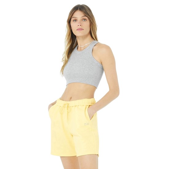 Tank Top Alo Yoga Seamless Delight High Neck Mujer Grises | XWEG35802