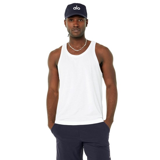 Tank Top Alo Yoga Triumph Hombre Blancos | FVLK31095