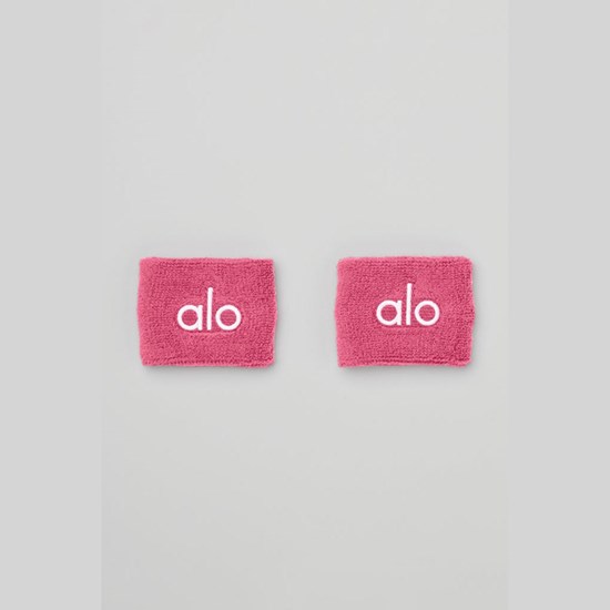 Wristband Alo Yoga Glow Wristband (2-Pack) Mujer Rosas | RYMH04236