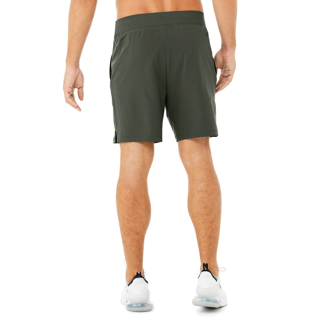 Bermudas Alo Yoga 7'' Repetition Hombre Verdes | VITA08465