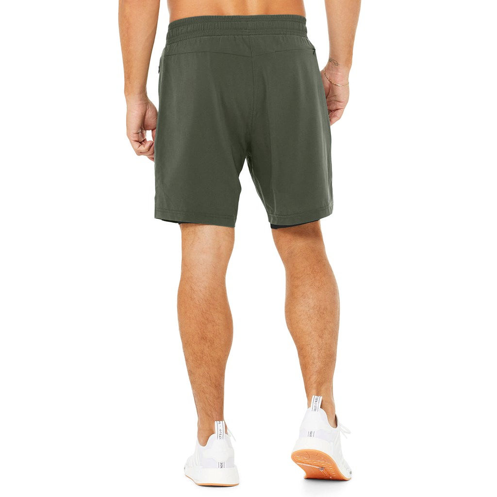 Bermudas Alo Yoga 7'' Unity 2 In 1 Hombre Verdes | EYPC63087