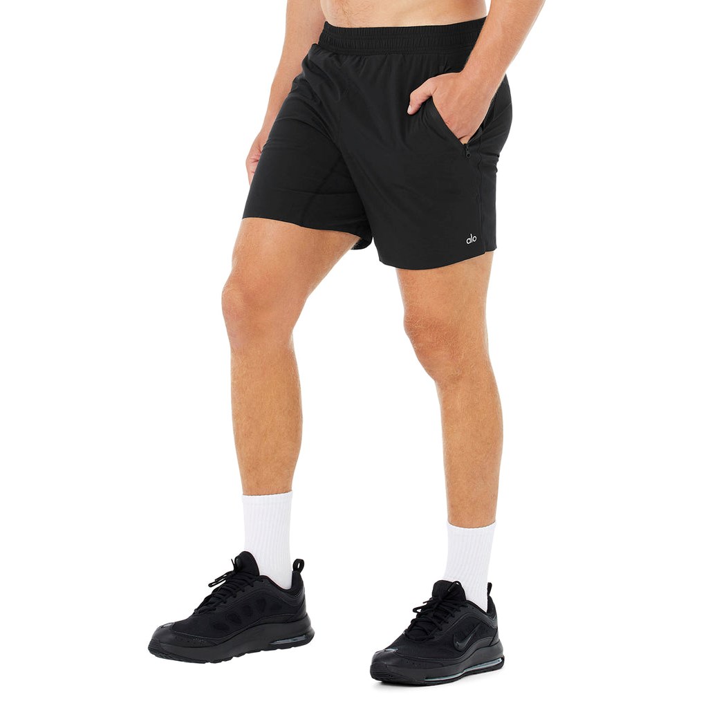 Bermudas Alo Yoga 7” Advance 2-In-1 Hombre Negros | BXEW72598