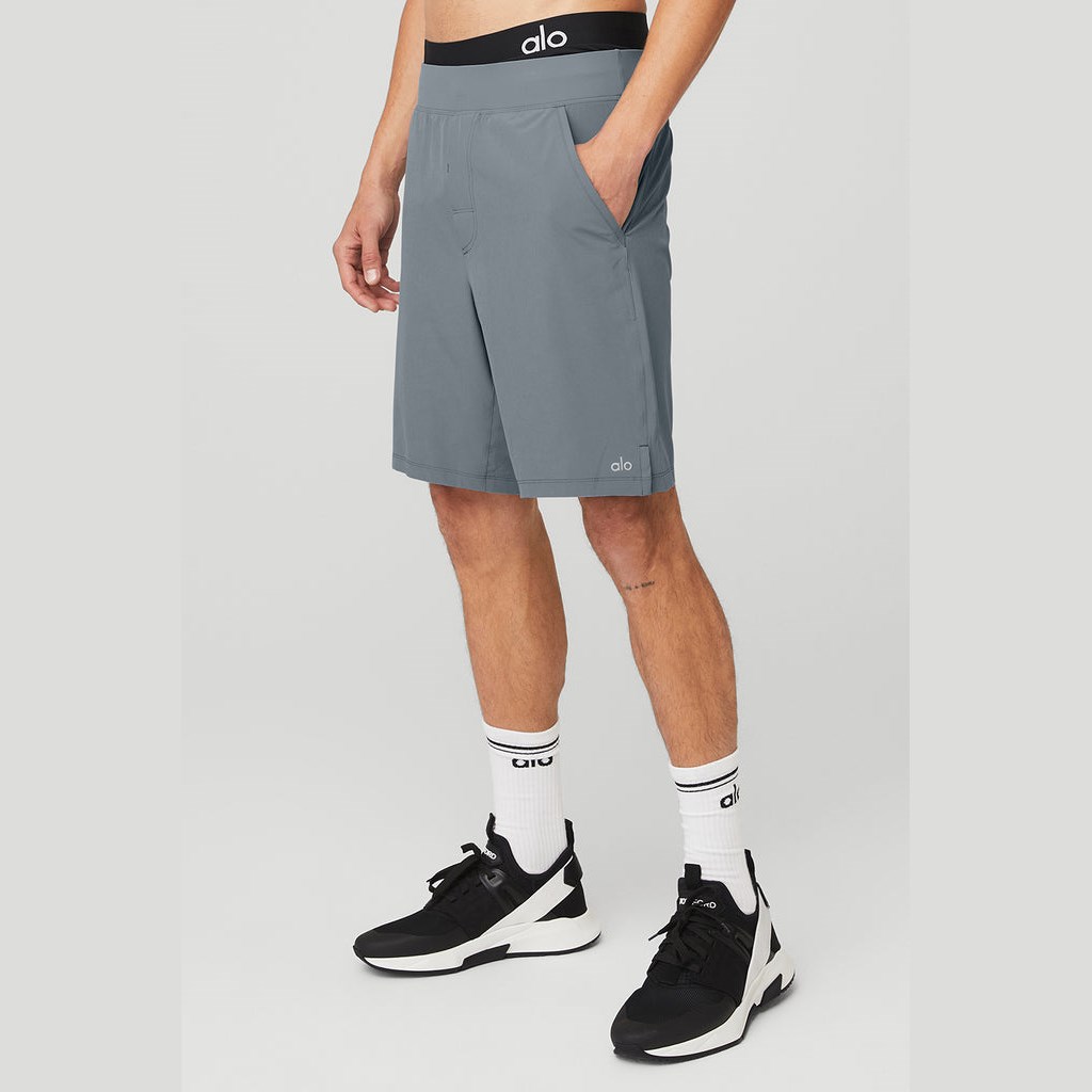 Bermudas Alo Yoga 9'' Repetition Hombre Azules | IEAR05728