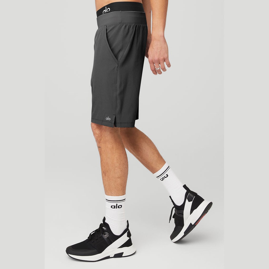 Bermudas Alo Yoga 9'' Repetition Hombre Grises | VSIN20184