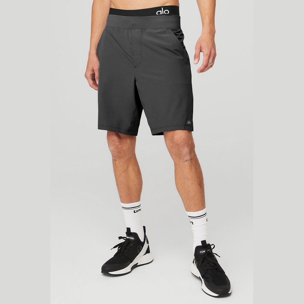 Bermudas Alo Yoga 9\'\' Repetition Hombre Grises | VSIN20184