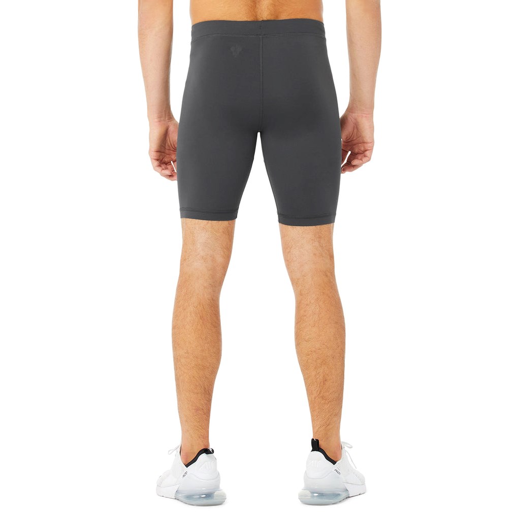 Bermudas Alo Yoga 9” Warrior Compression Hombre Grises | IYNA86954