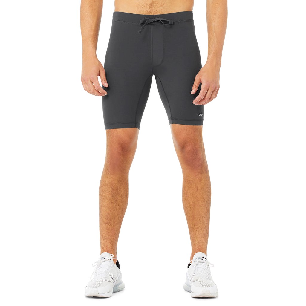 Bermudas Alo Yoga 9” Warrior Compression Hombre Grises | IYNA86954