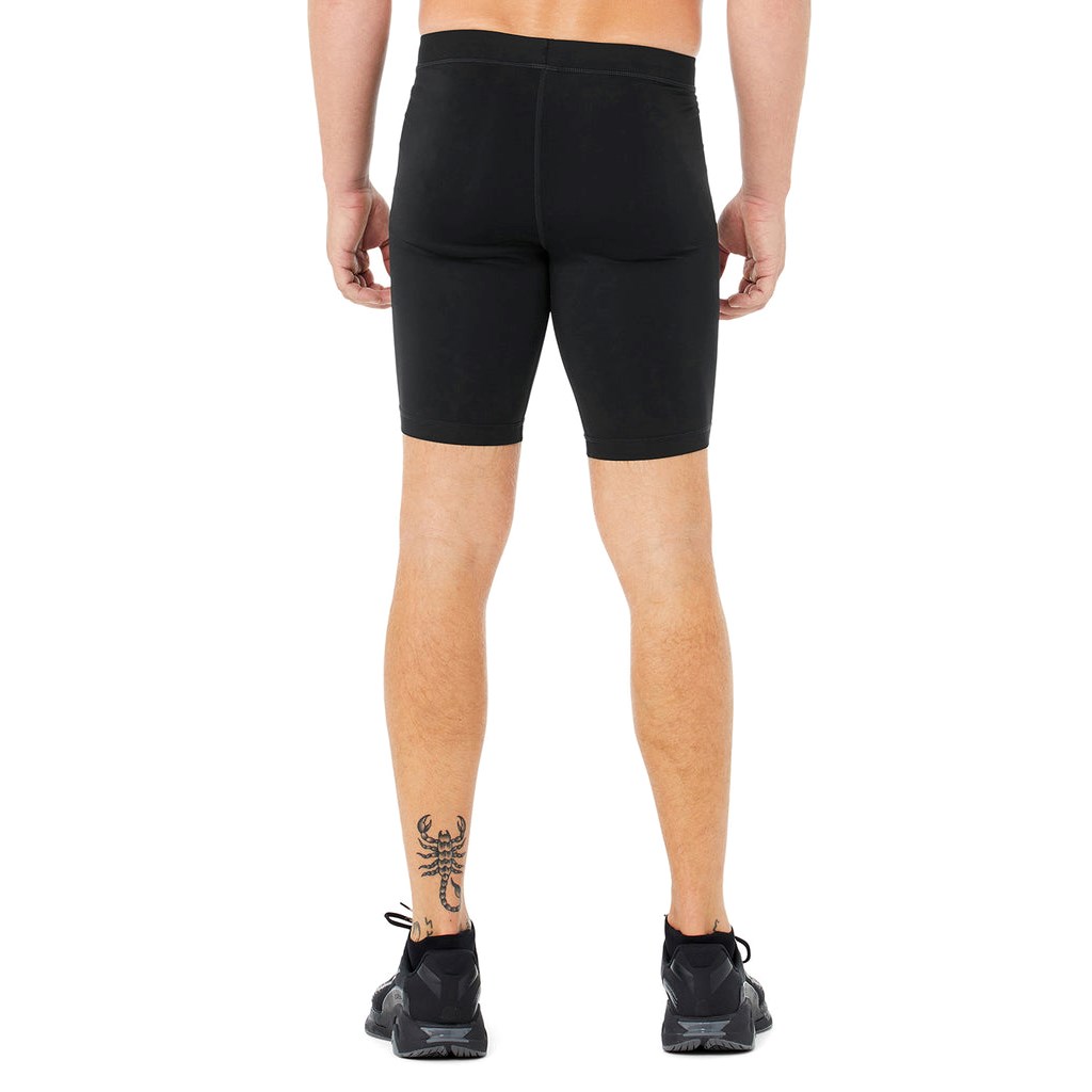 Bermudas Alo Yoga 9” Warrior Compression Hombre Negros | WTHZ09534