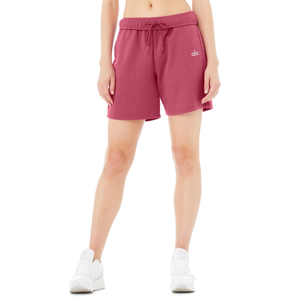 Bermudas Alo Yoga Accolade Sweat Corta Mujer Rosas | JDQV35098