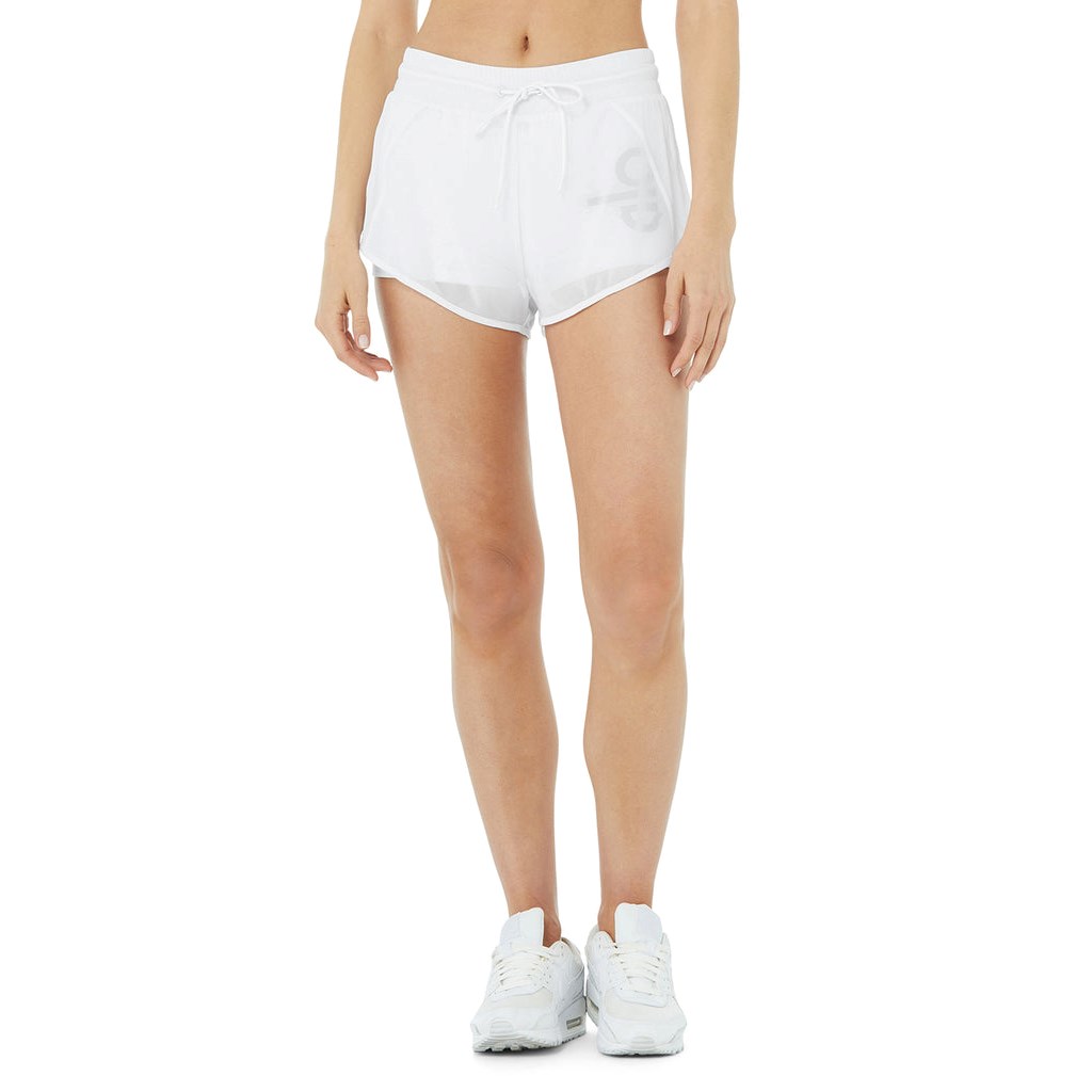 Bermudas Alo Yoga Ambience Corta Estampados Mujer Blancos | HMJU76351