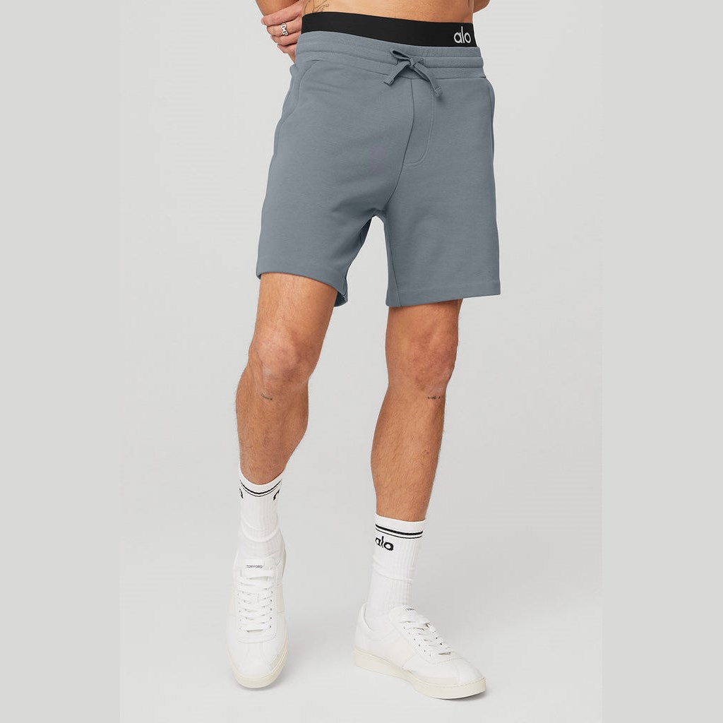Bermudas Alo Yoga Chill Hombre Azules | YXZP50187