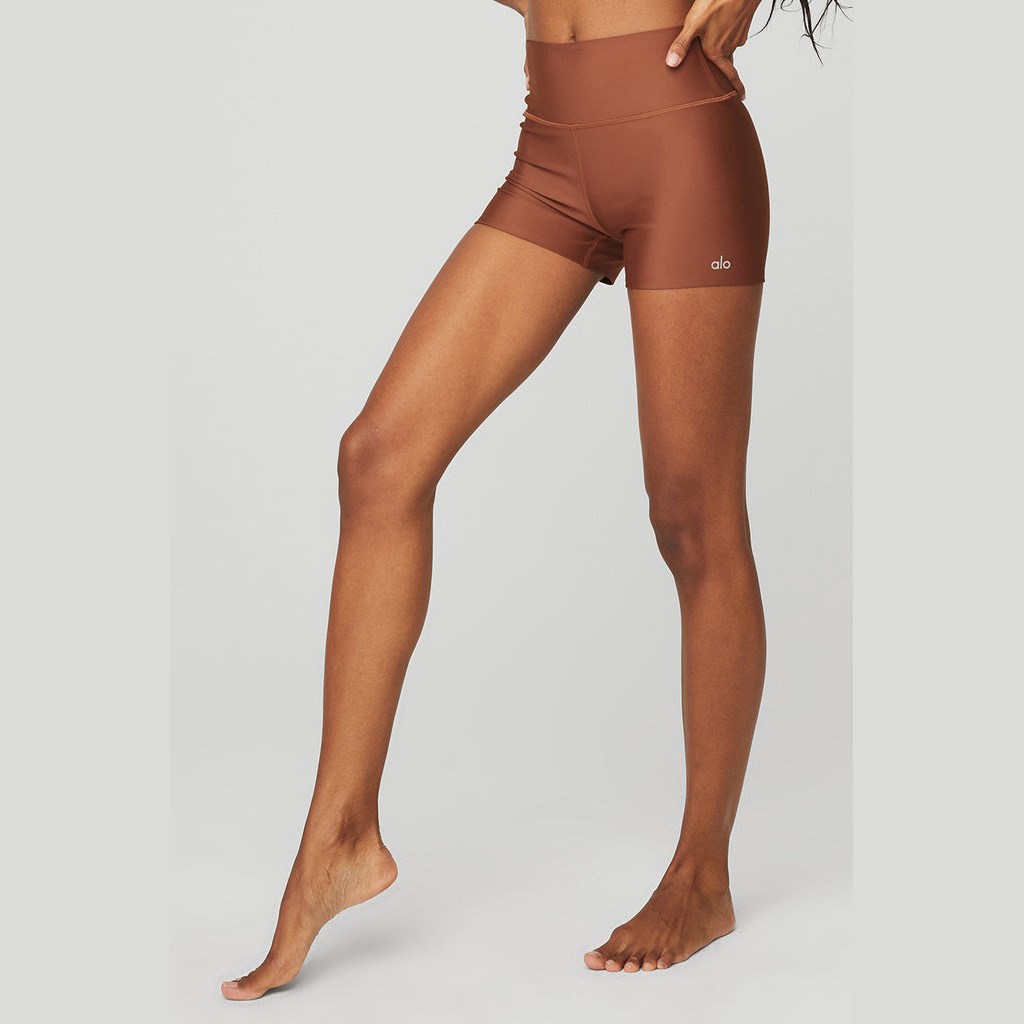 Bermudas Alo Yoga High-Cintura Airlift Corta Mujer Marrom | GVTM80617