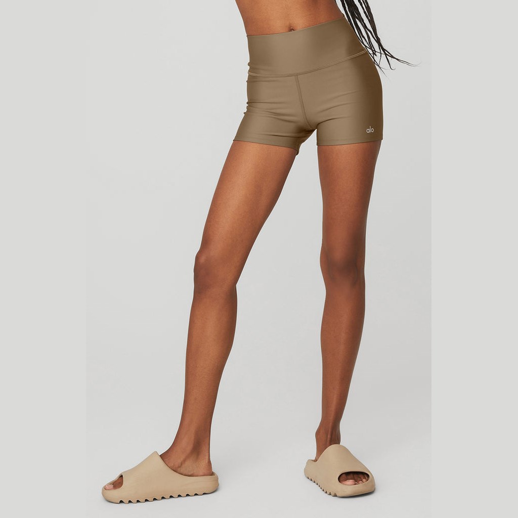 Bermudas Alo Yoga High-Cintura Airlift Corta Mujer Beige | KXSR17508
