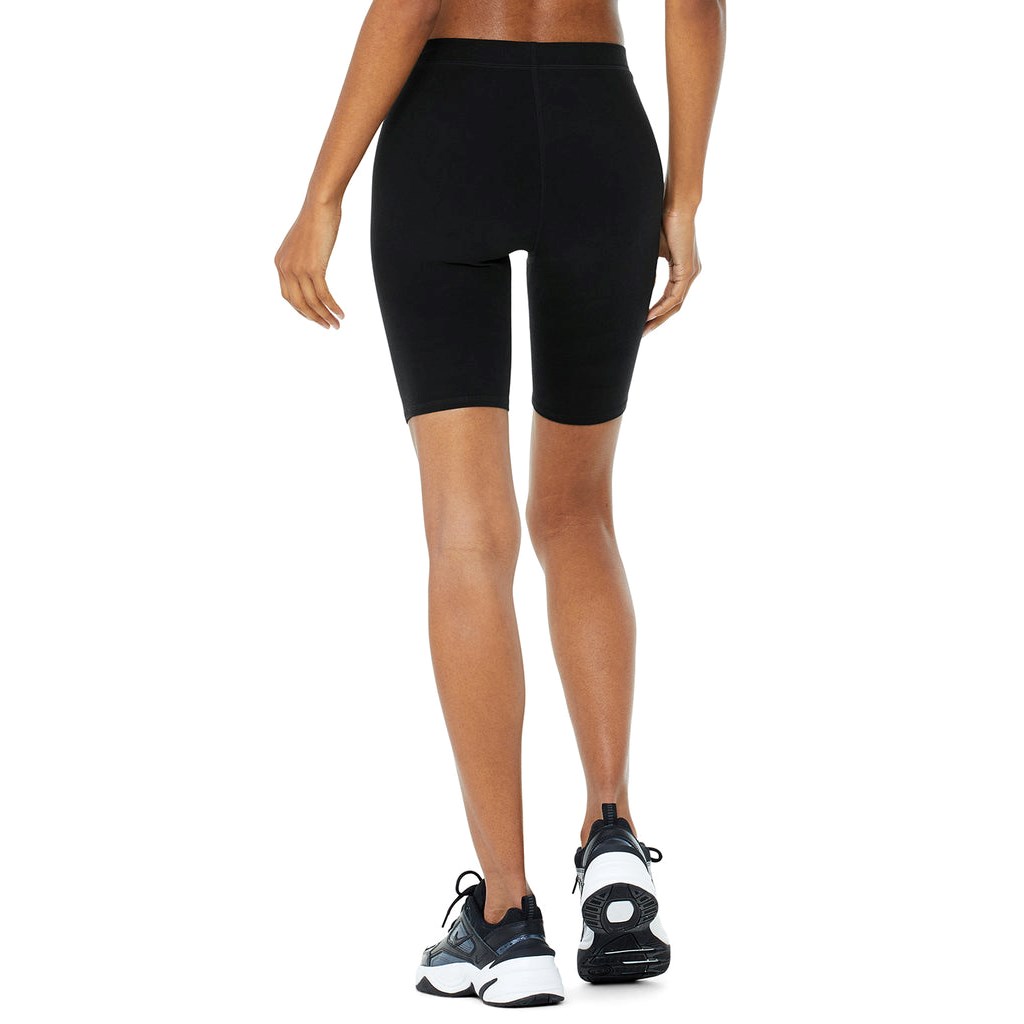 Bermudas Alo Yoga High-Cintura Alosoft Flow Ciclismo Corta Mujer Negros | FHSB08756
