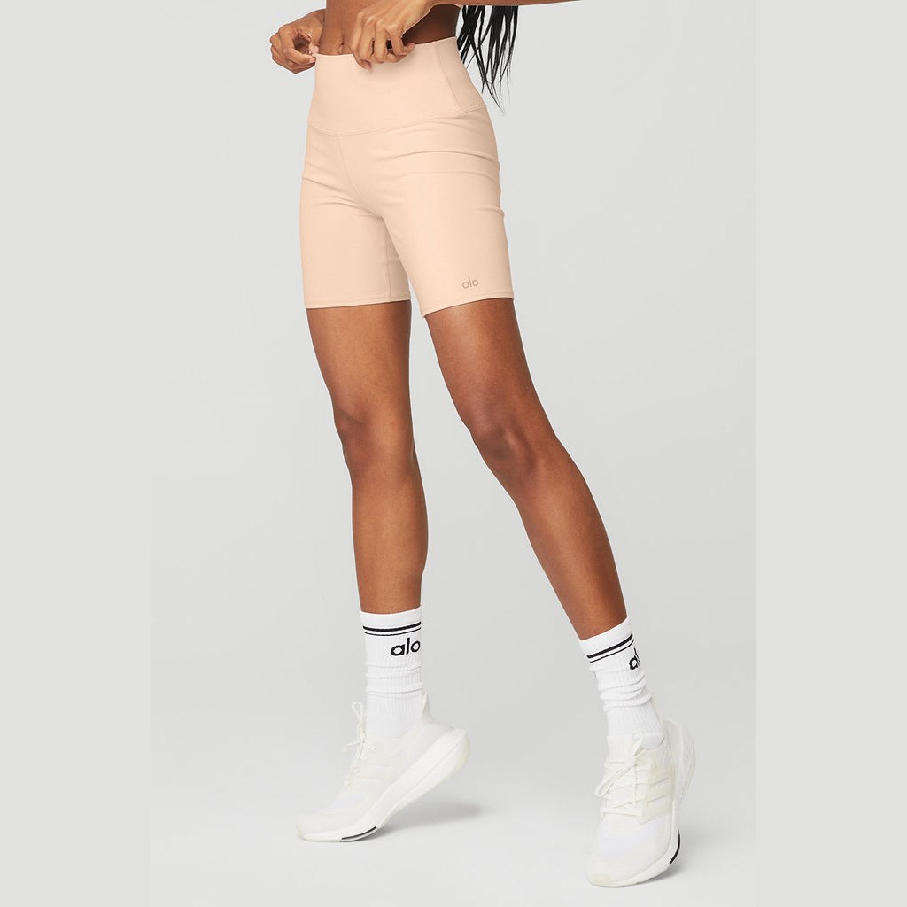 Bermudas Alo Yoga High-Cintura Ciclismo Corta Mujer Naranjas | LRQJ89135