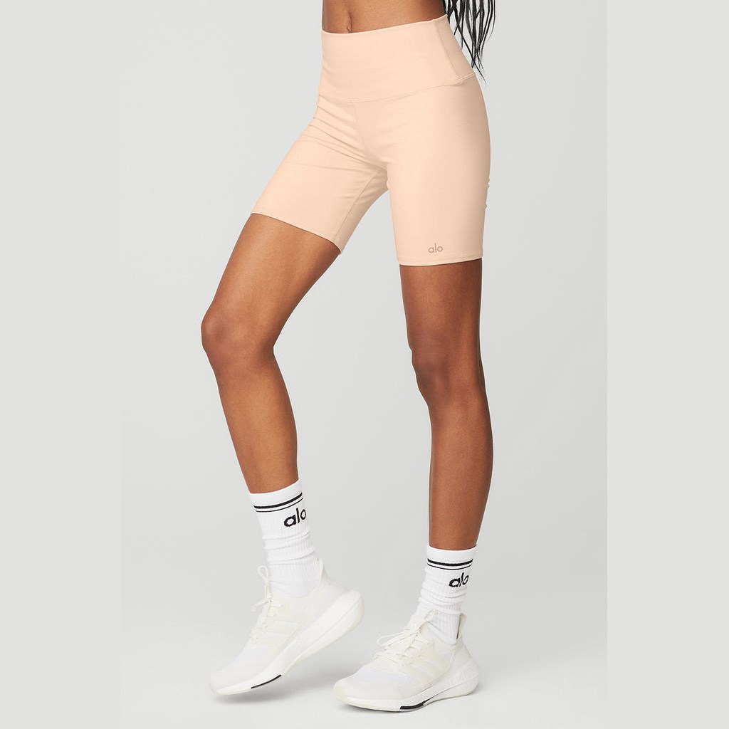 Bermudas Alo Yoga High-Cintura Ciclismo Corta Mujer Naranjas | LRQJ89135